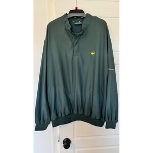 Masters Collection Vintage Golf Windbreaker Pullover Long Sleeve Men's XXL Green